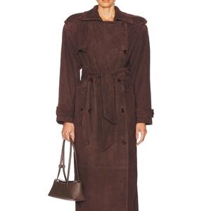 Helsa Dark Brown Suede Jacket